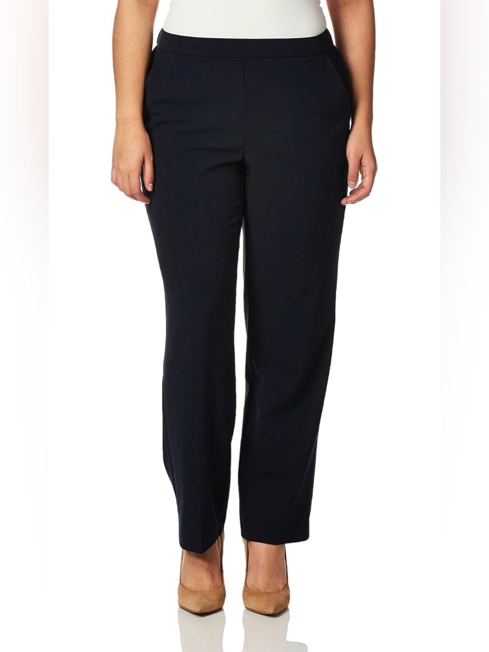 NWT * Briggs New York Navy Pull-On Pants Size 12
